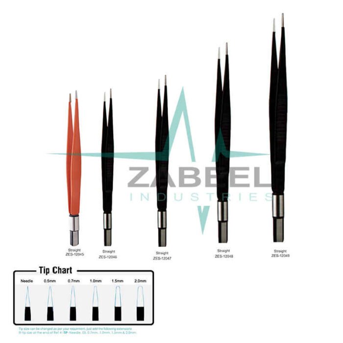 Straight European Non-Stick Bipolar Forceps Zabeel