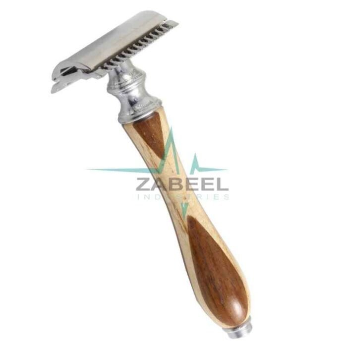 Wooden Handle Safety Razor Double Edge Shaving Blades Shaver ZaBeel