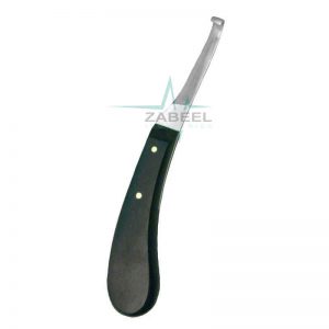 Hoof Knife Narrow Blade Black Wood Handle Zabeel