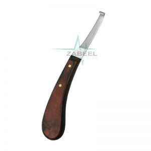 Hoof Knife Narrow Blade Red Wood Handle Zabeel